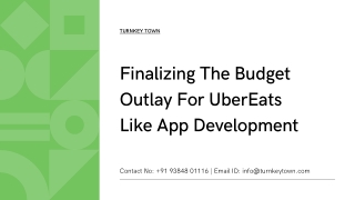 Finalizing The Budget Outlay For UberEats Like App Development