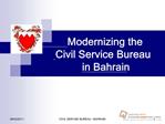 Modernizing the Civil Service Bureau in Bahrain