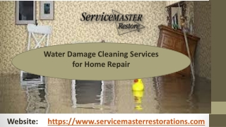 Water Damage Cleaning Services for Home Repair