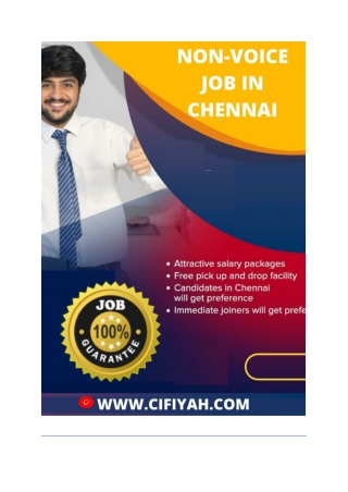 NON VOICE PROCESS JOB IN CHENNAI