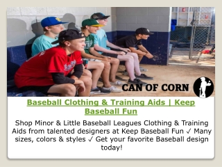 Baseball Clothing & Training Aids | Keep Baseball Fun