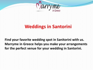 Weddings in Santorini