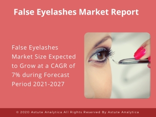 False Eyelashes Market to Witness Strong Growth Over 2021-2027