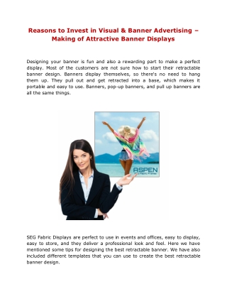 Reasons to Invest in Visual & Banner Advertising – Making of Attractive Displays