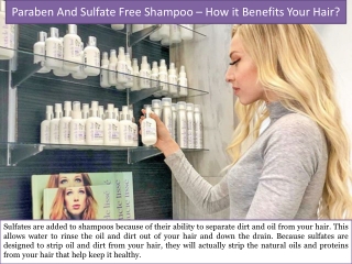 Benefits of Paraben And Sulfate Free Shampoo