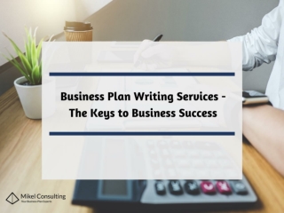 Business Plan Writing Services - The Keys to Business Success