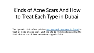 Kinds of Acne Scars And How to Treat Each Type in Dubai