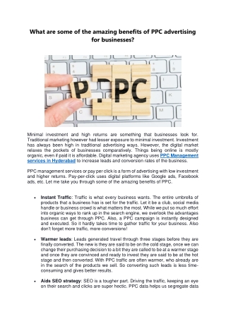 What are some of the amazing benefits of PPC advertising for businesses-converted