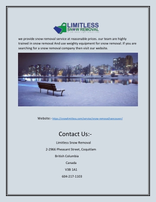 snow removal service | snowlimitless.com