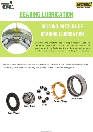 Bearing Lubrication with Mosil Bearing Lubricants