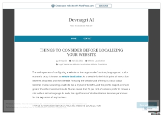 THINGS TO CONSIDER BEFORE LOCALIZING YOUR WEBSITE