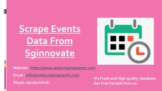 Scrape Events Data From Sginnovate