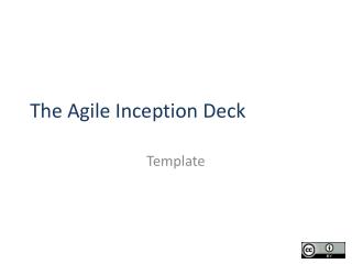 The Agile Inception Deck