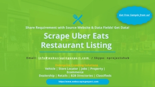 Scrape Uber Eats Restaurant Listing