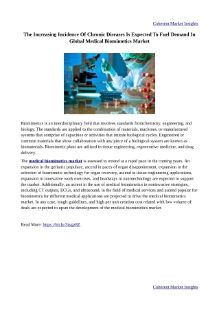Medical Biomimetics Market - Global Opportunity Analysis, Industry Trends
