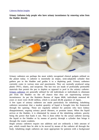 Urinary Catheters  Ne