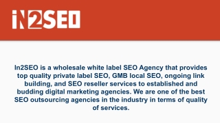 White Label local SEO Services - In2SEO