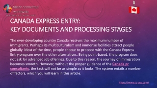 Key documents and processing stages