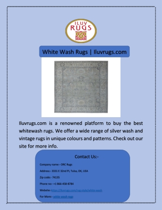 White Wash Rugs | Iluvrugs.com