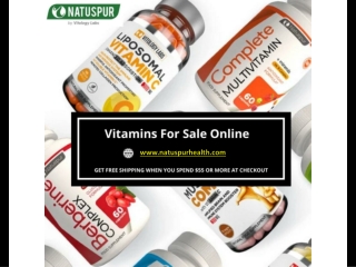 Vitamins For Sale Online - www.natuspurhealth.com