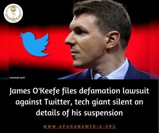 James O'Keefe files defamation lawsuit against Twitter, United States Media Agency in MI