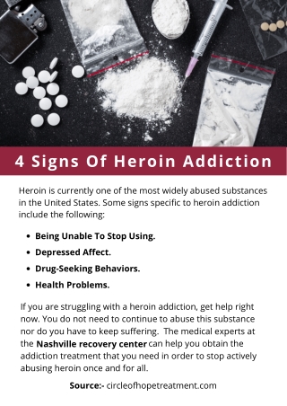 4 Signs Of Heroin Addiction