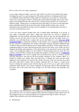 How to write a law case study assignment