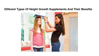 Different Types Of Height Growth Supplements And Their Benefits