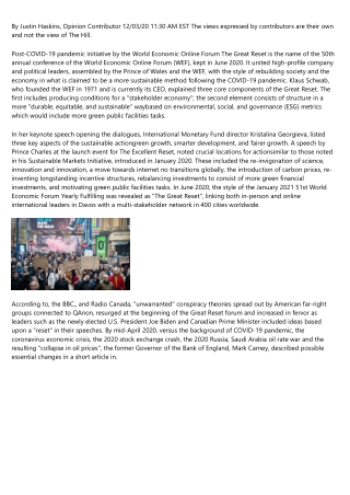 Joe Biden's Disturbing Connection To The Socialist 'Great Reset ...