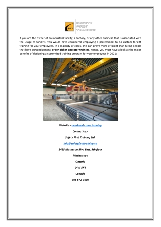 Get Overhead Crane Training Operator Certification