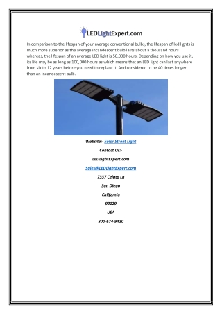 Solar Street Light | Ledlightexpert.com