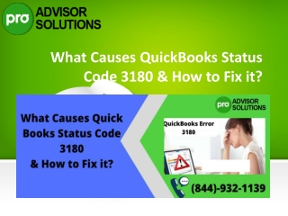 Complete Solution for QuickBooks Status Code 3180