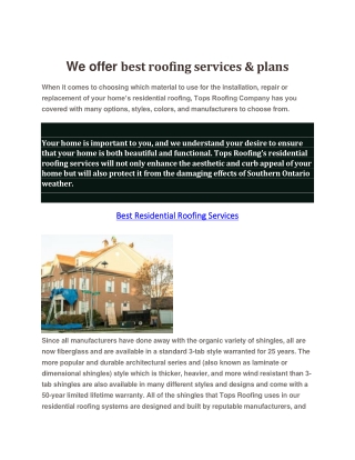 Burlington Roofing Company