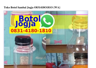 Toko Botol Sambal Jogja 08Зl•4l80•l8l0{WhatsApp}