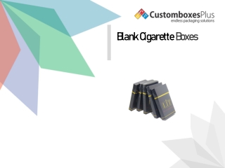 Blank cigarette boxes  Increase Your Brand's Reputation