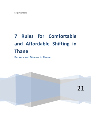 7 Rules for Comfortable and Affordable Shifting in Thane