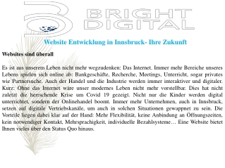 Website Entwicklung in Innsbruck- Ihre Zukunft