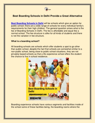 Best Boarding Schools in Delhi Provide a Great Alternative