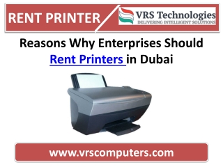 Reasons Why Enterprises Should Rent Printers in Dubai