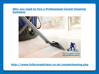 Why you need to hire a Professional Carpet Cleaning Company