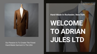 Bespoke Suit Manufacturer | Adrian Jules Ltd | Expertly hand tailored