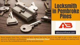 Locksmith in Pembroke Pines