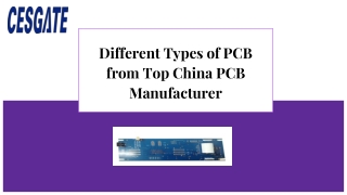 Different Types of PCB from Top China PCB Manufacturer