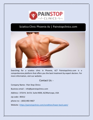 sciatica clinic Phoenix AZ