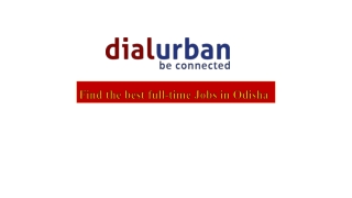 Find the best full-time Jobs in Odisha