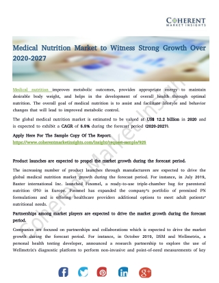 Medical Nutrition Market