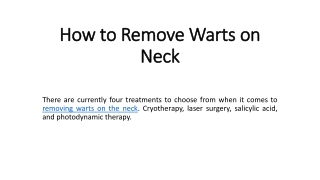 How to Remove Warts on Neck