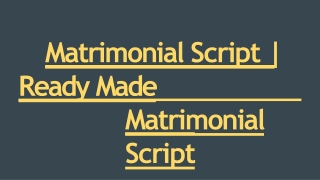 Matrimonial Clone Script - Readymade Clone Script