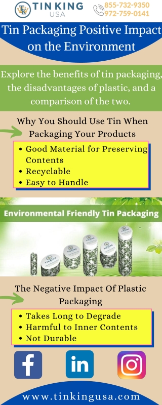 Metal Tin Packaging | Easy to Handle | Tin King USA