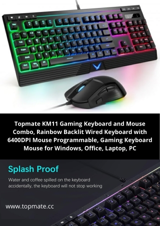 Topmate Gaming Keyboard and Mouse Combo.